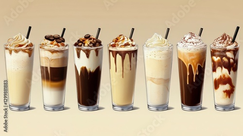 Wallpaper Mural Global Coffee Milkshake Flavors Showcase Torontodigital.ca