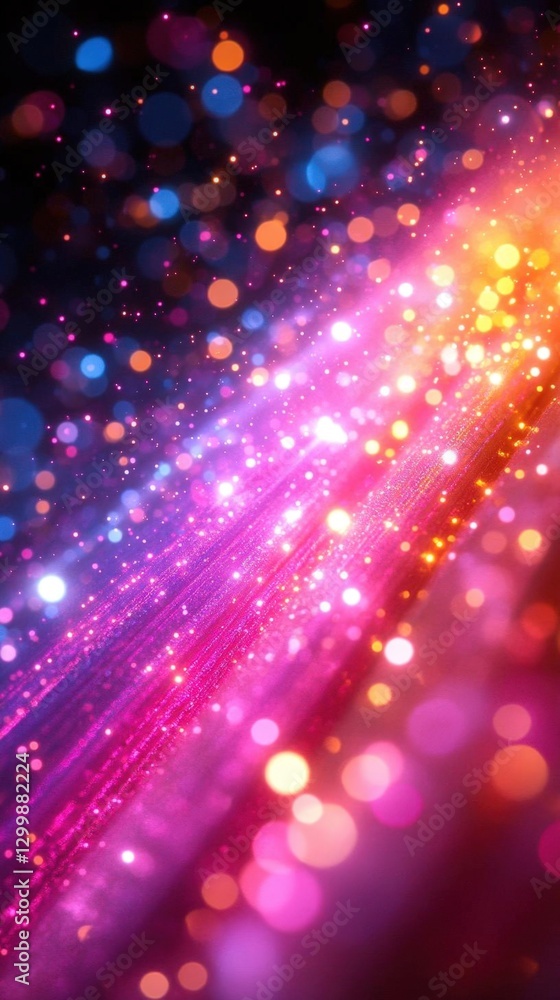 Fototapeta premium Vibrant Colorful Glittering Lights Background