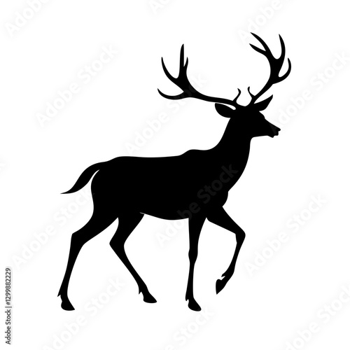 Vintage-style deer icon with retro aesthetics.