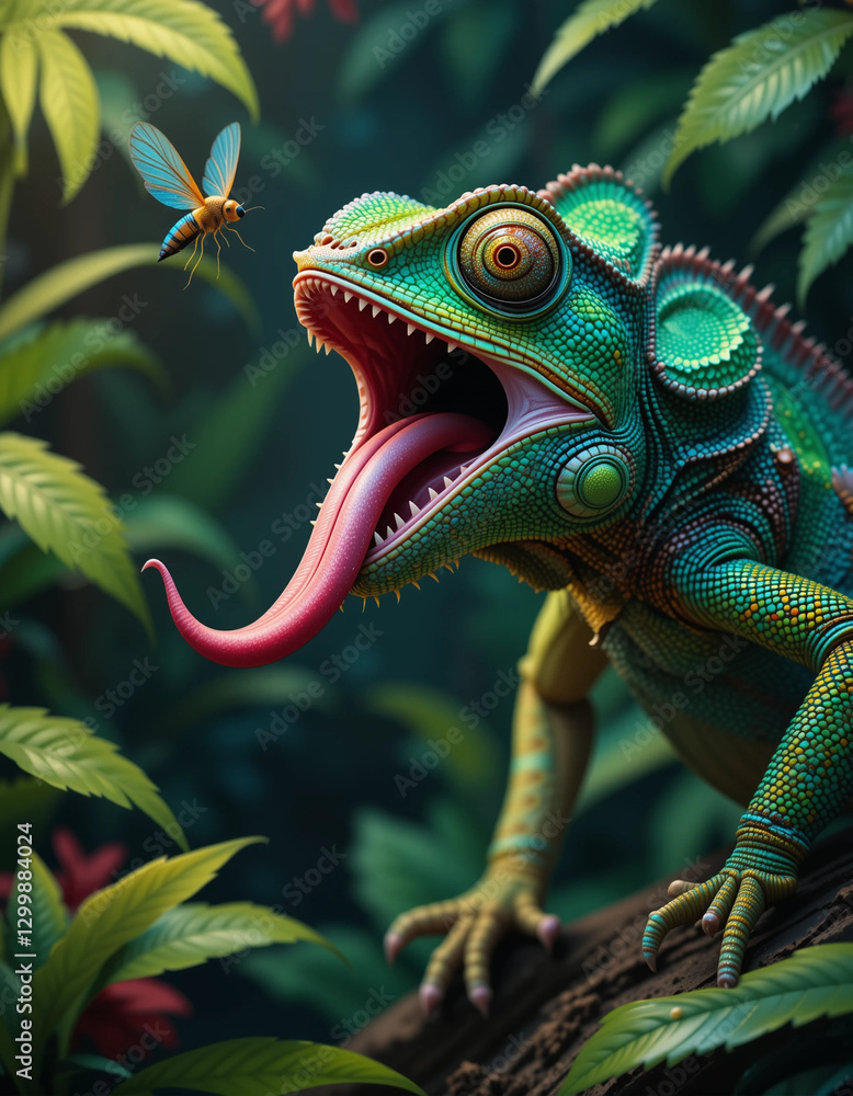 Fototapeta premium Masters of Camouflage: The Beauty and Mystery of Chameleons