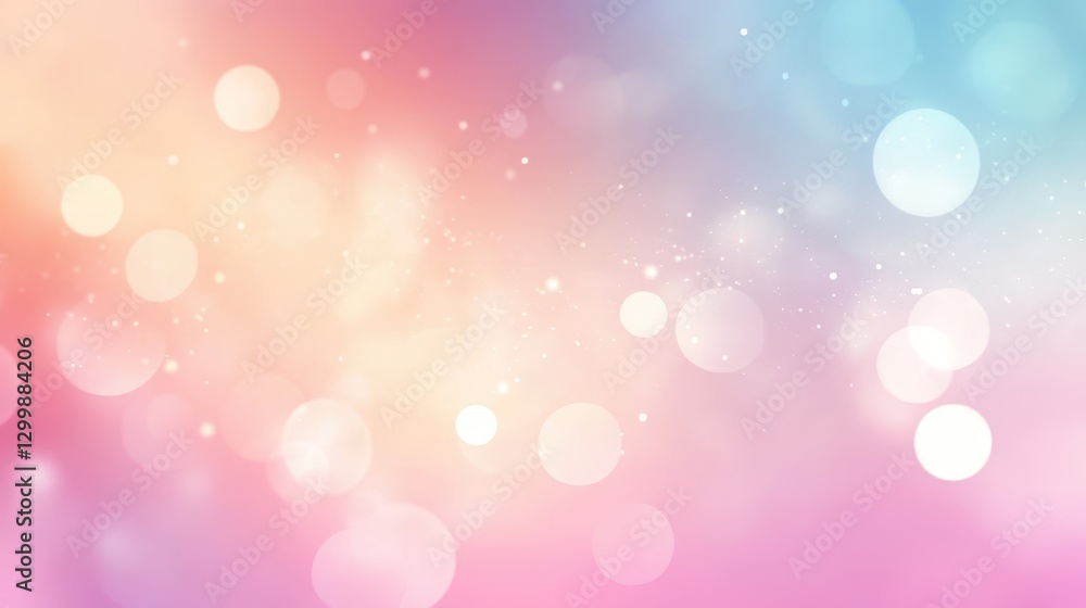 Abstract pastel background with soft bokeh and light particles Abstract pastel background with soft bokeh and light particles