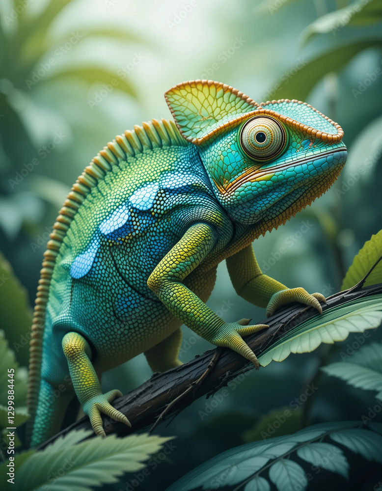 Fototapeta premium Masters of Camouflage: The Beauty and Mystery of Chameleons