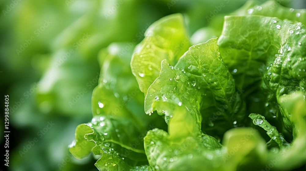 Dew-Kissed Lettuce: A Vibrant, Lush Macro Photograph Dew-Kissed Lettuce: A Vibrant, Lush Macro Photograph