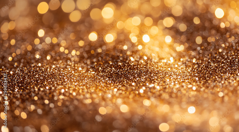 a close-up of golden glitter scattered on the table, a close-up of golden glitter scattered on the table,