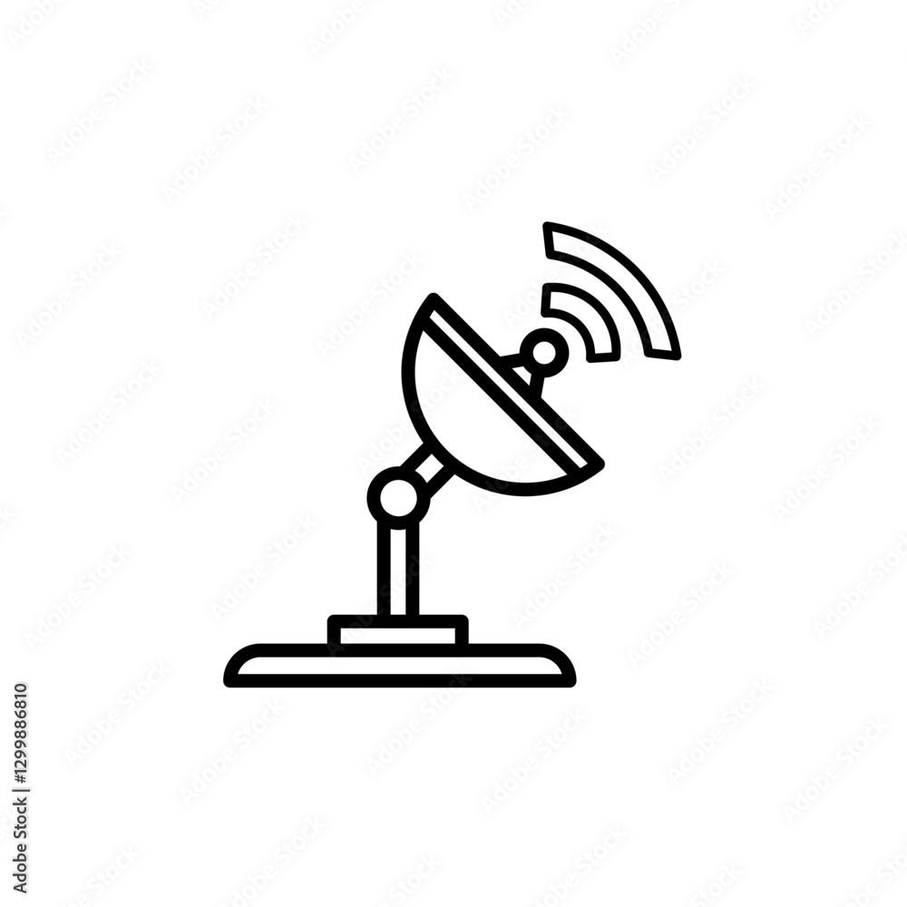Parabolic Antenna line icon Parabolic Antenna line icon