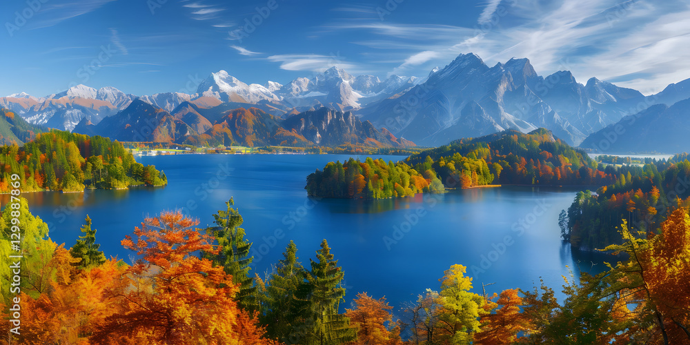 Obraz premium mountain lake in autumn