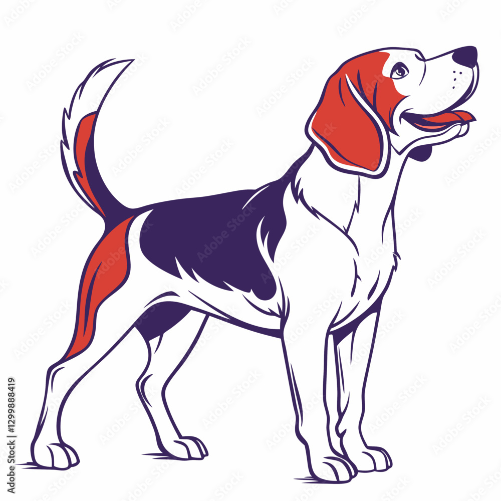 Beagle Dog Silhouette vector illustration Beagle Dog Silhouette vector illustration