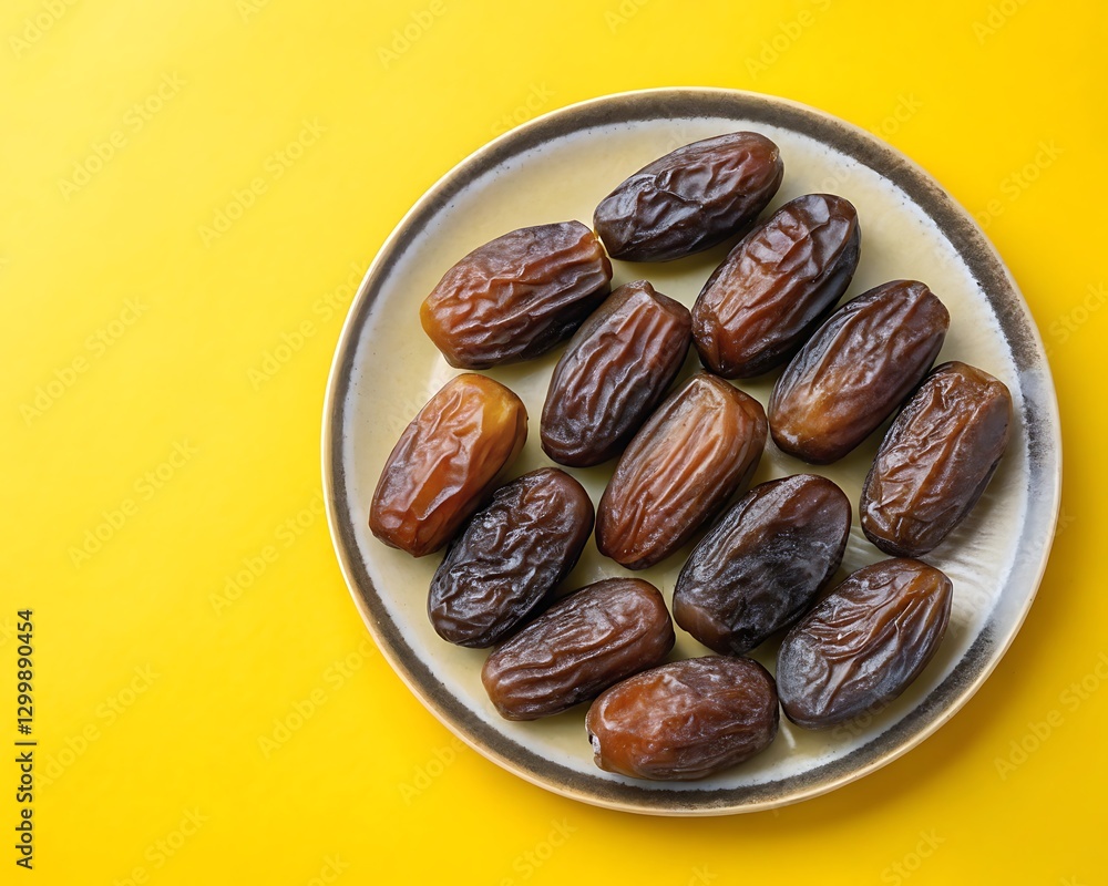 Delicious Medjool Dates on a Plate - Healthy and Nutritious Snack Delicious Medjool Dates on a Plate - Healthy and Nutritious Snack