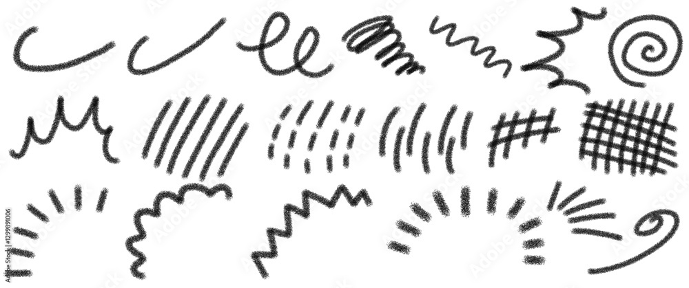 Obraz premium Set of effect lines