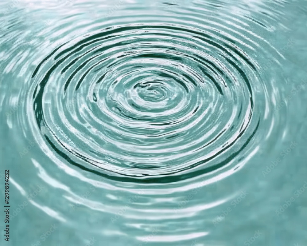 Ripples expanding on a blue water surface. Abstract background. Conceptual purity, reflection, and calmness Ripples expanding on a blue water surface. Abstract background. Conceptual purity, reflection, and calmness