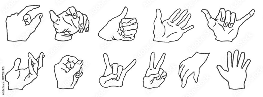 Fototapeta premium set of hands