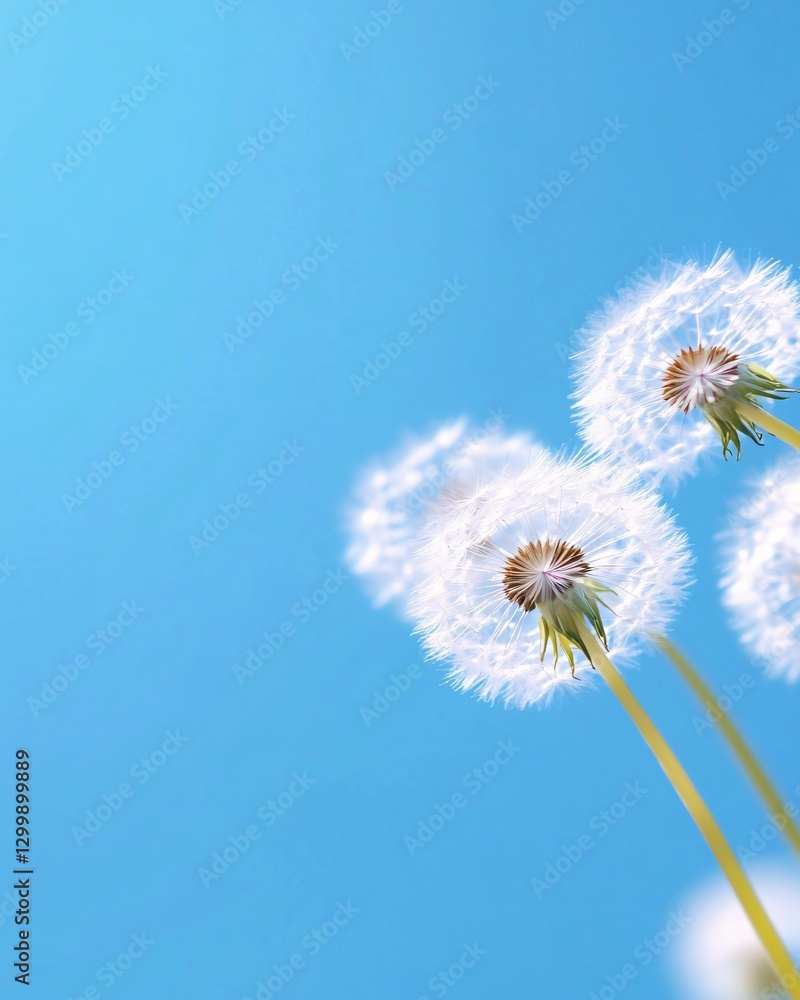 Dandelions in Blue Sky Dandelions in Blue Sky