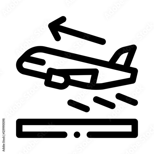 Airplane Takeoff line icon