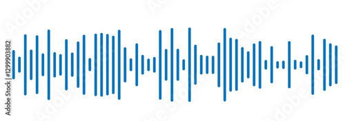 blue sound wave icon. Podcast soundwave line of voice. Record music player. Mobile talk track. Sound waves for voice message. Audio wave icon. eps 1111.