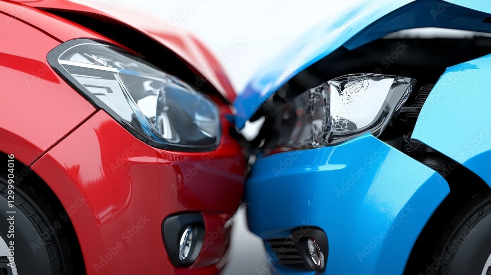 Closeup view of two cars, a detailed look at automotive design and features Closeup view of two cars, a detailed look at automotive design and features