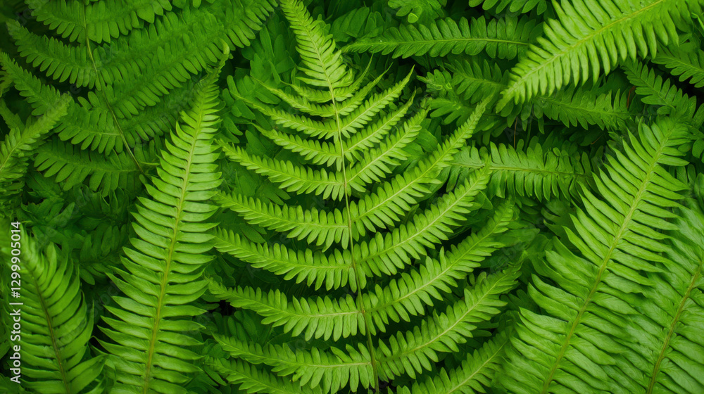 Lush green fern leaves creating a vibrant natural pattern. Lush green fern leaves creating a vibrant natural pattern.