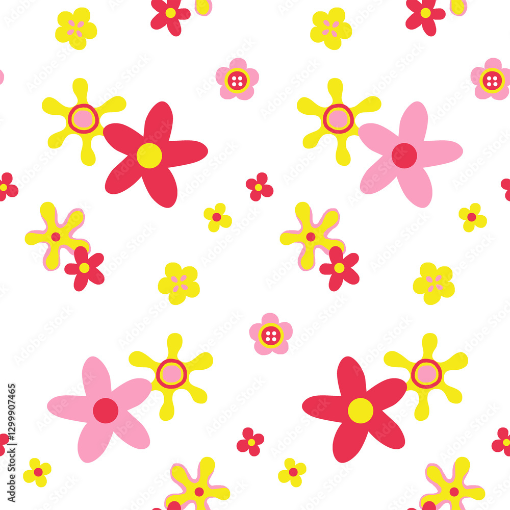 Obraz premium Seamless Small Flower Pattern for Printing and Textile Design