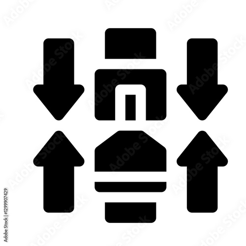 Fasten Seatbelt Sign glyph icon