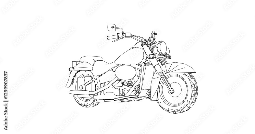 Obraz premium motorcycle on white background