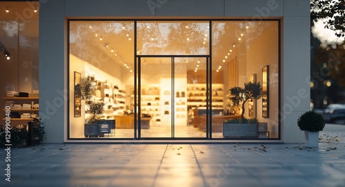 Modern Retail Storefront with Inviting Atmosphere
