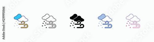 Blizzard icons set in different style vector stock 