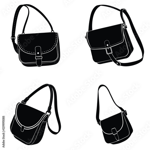 Crossbody Bag silhouette vector