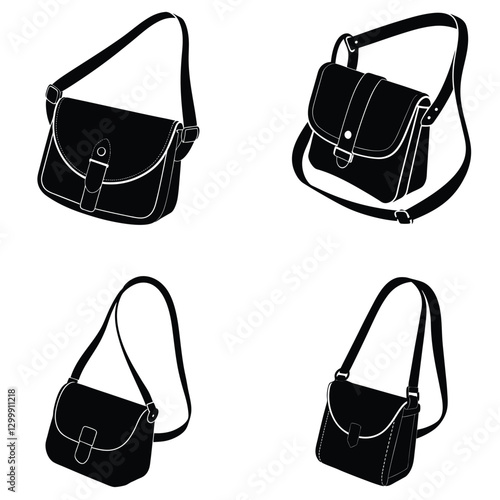 Crossbody Bag silhouette vector