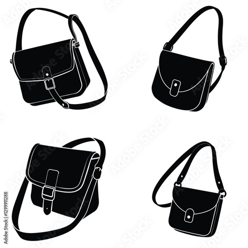 Crossbody Bag silhouette vector