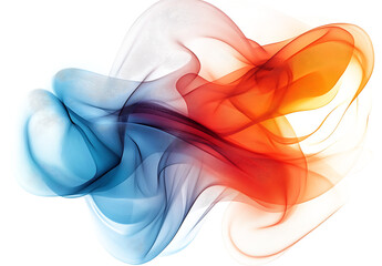 harmonious patterns swirling in an abstract shape isolated on a white and transparent background, generative ai