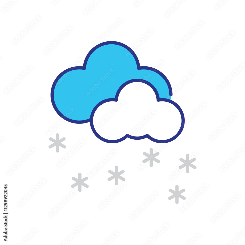 Snow Flurries Icon vector stock illustration Snow Flurries Icon vector stock illustration