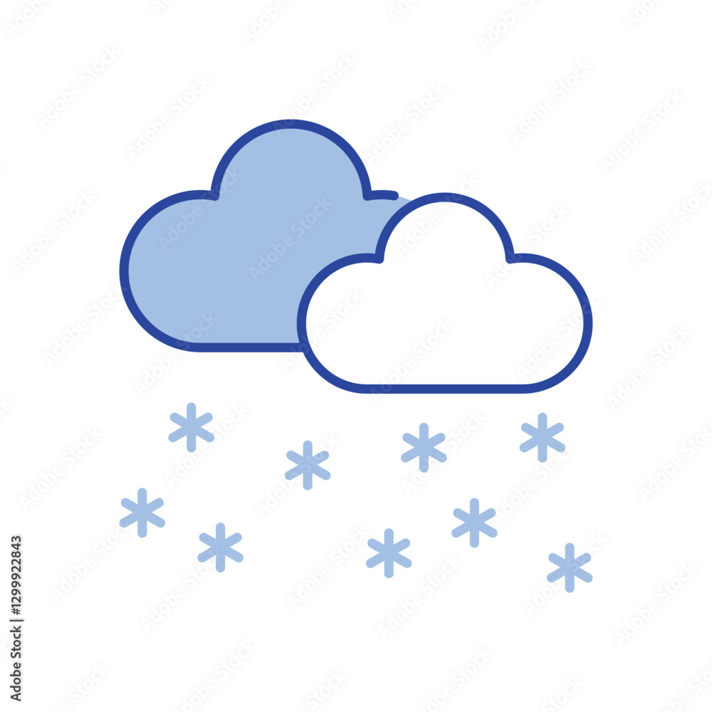 Moderate Snow Icon vector stock illustration Moderate Snow Icon vector stock illustration