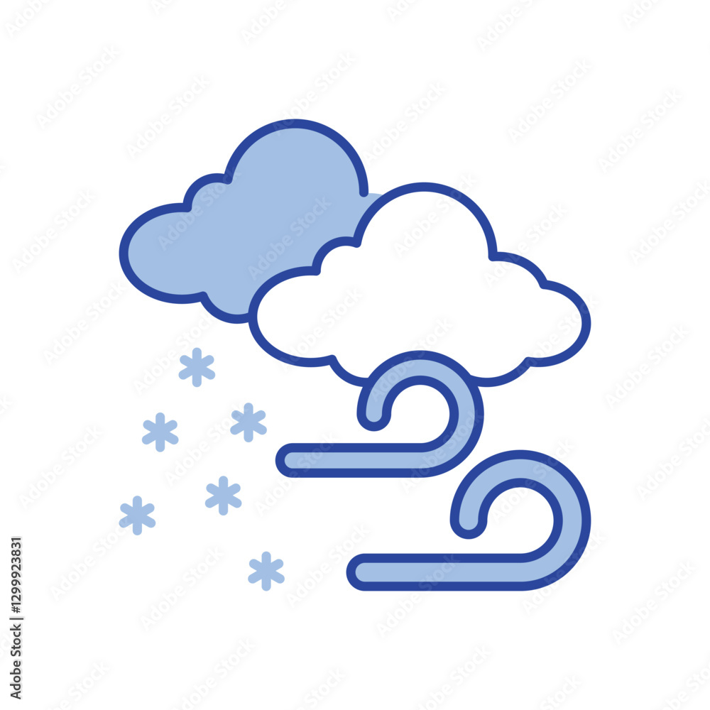 Blizzard Icon vector stock illustration Blizzard Icon vector stock illustration