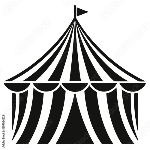 vector of a big top circus tent