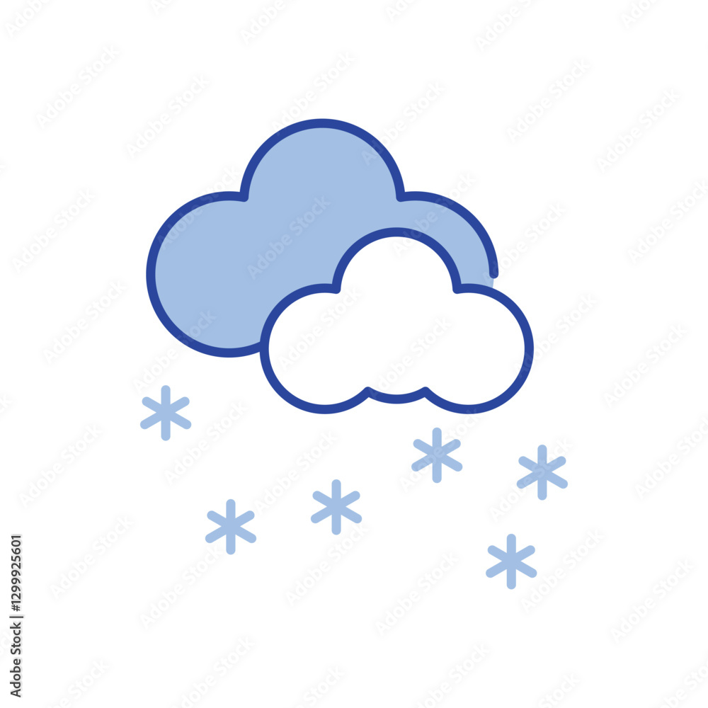 Snow Flurries Icon vector stock illustration Snow Flurries Icon vector stock illustration