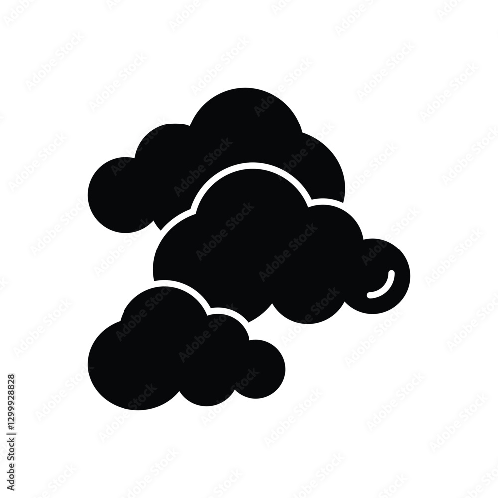 Few Clouds Icon vector stock illustration