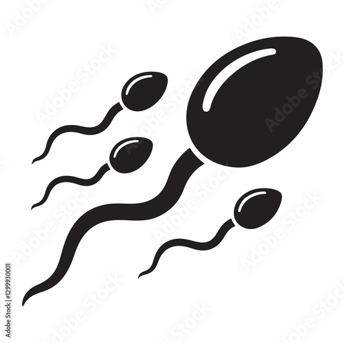 Sperm Spermatozoa vector logo icon illustration design