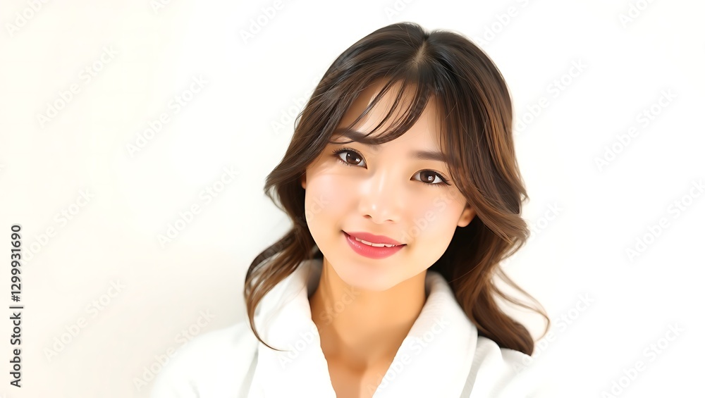 Beautiful Young Asian Woman with Fresh Skin – Facial Care, Beauty & Spa Portrait Beautiful Young Asian Woman with Fresh Skin – Facial Care, Beauty & Spa Portrait