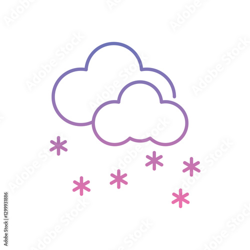 Snow Flurries Icon vector stock illustration