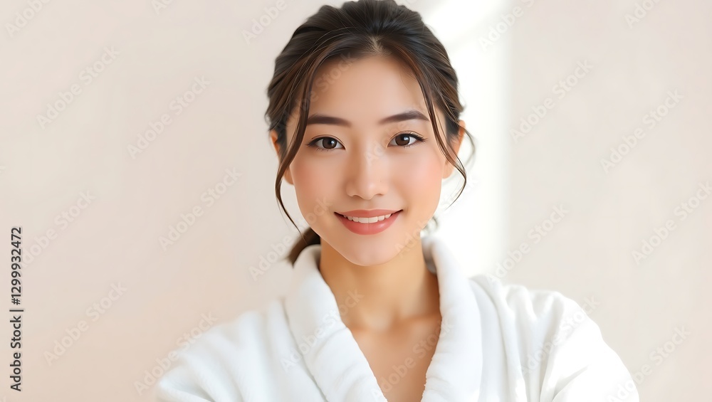 Beautiful Young Asian Woman with Fresh Skin – Facial Care, Beauty & Spa Portrait Beautiful Young Asian Woman with Fresh Skin – Facial Care, Beauty & Spa Portrait