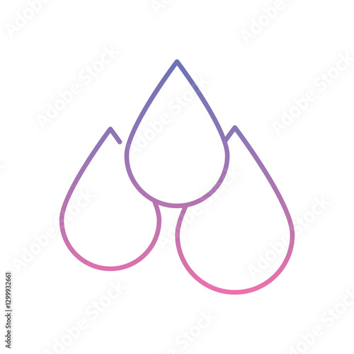 Water drops Icon vector stock illustration