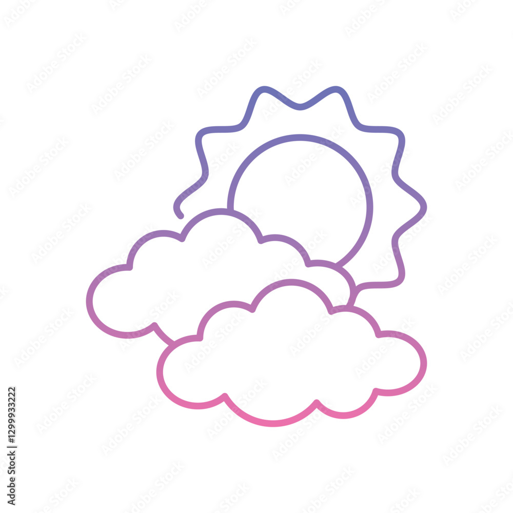 Overcast Clouds Icon vector stock illustration Overcast Clouds Icon vector stock illustration