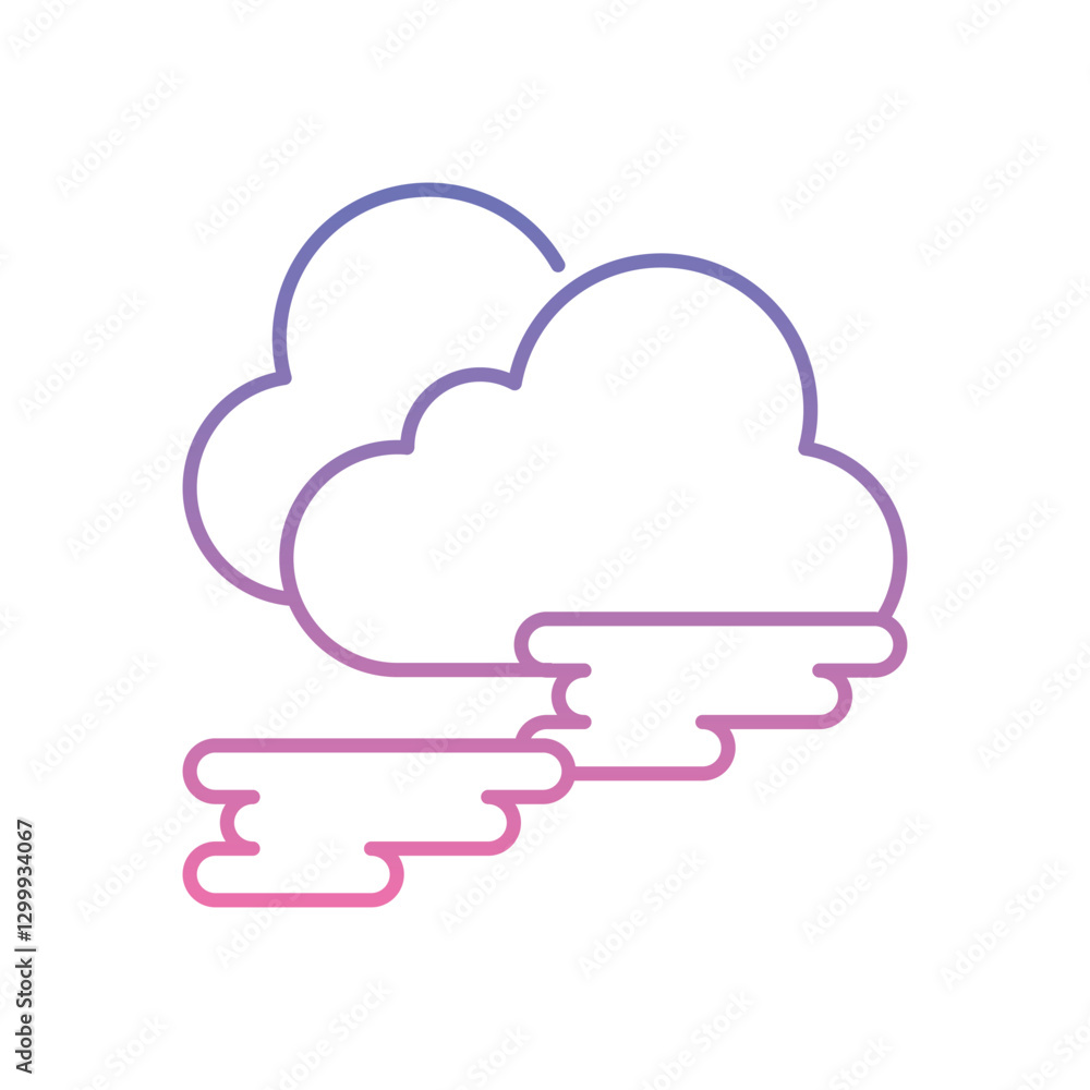 Fog Icon vector stock illustration Fog Icon vector stock illustration