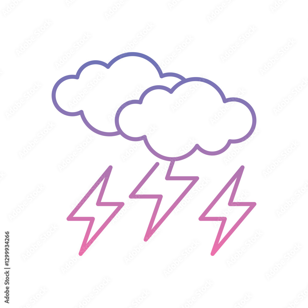 Lightning Icon vector stock illustration Lightning Icon vector stock illustration