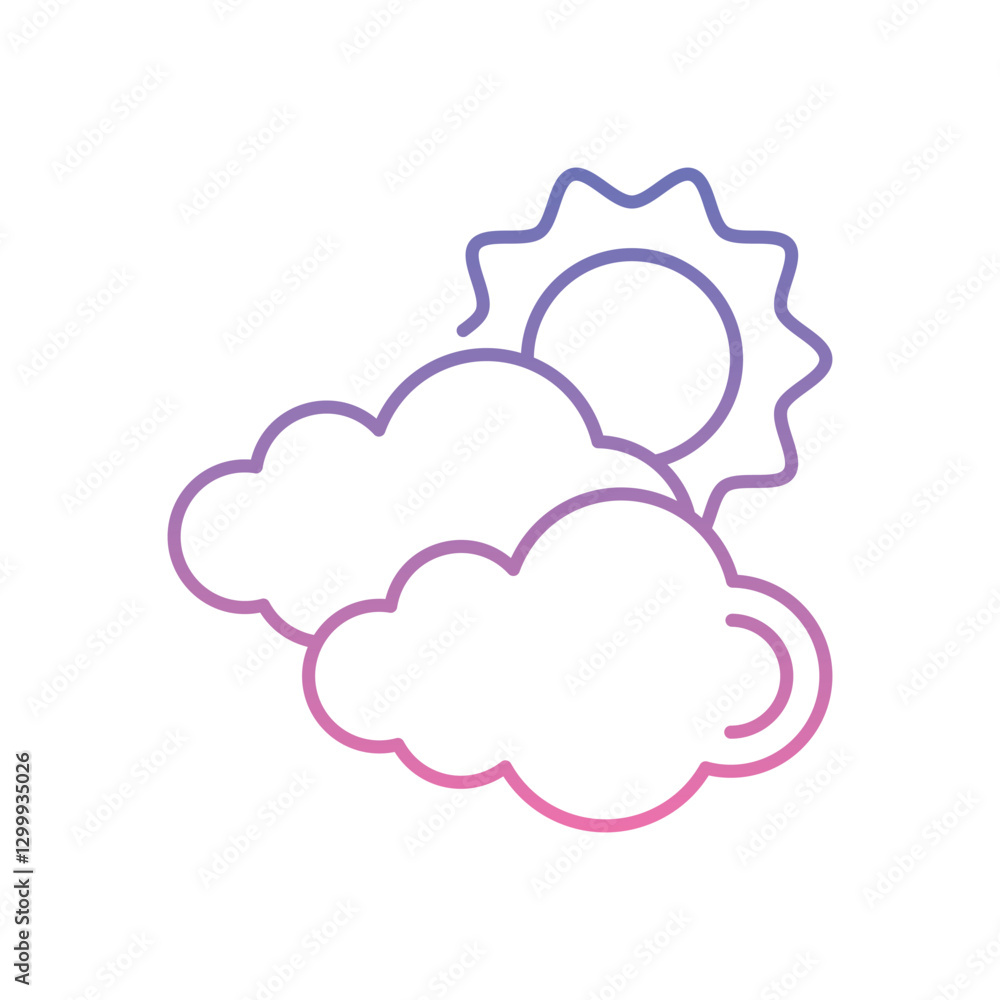 Sunny Intervals Icon vector stock illustration Sunny Intervals Icon vector stock illustration