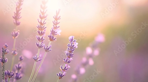 dreamy blurred background, faded lavender