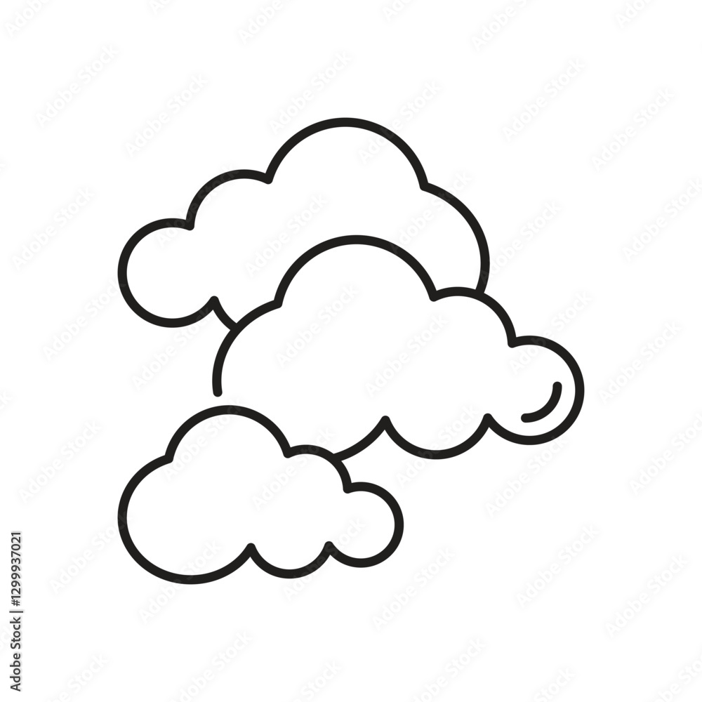 Few Clouds Icon vector stock illustration Few Clouds Icon vector stock illustration