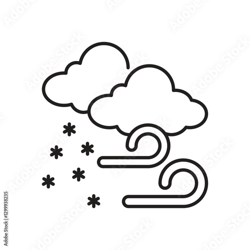 Blizzard Icon vector stock illustration