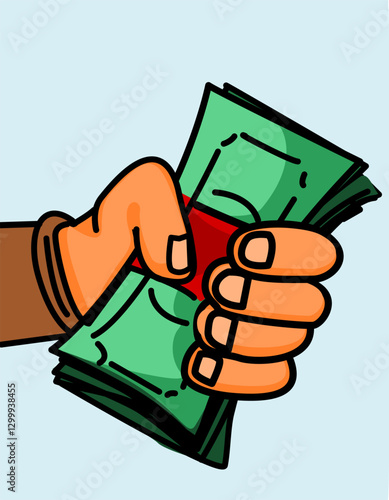 Ilustración de un fajo de billetes