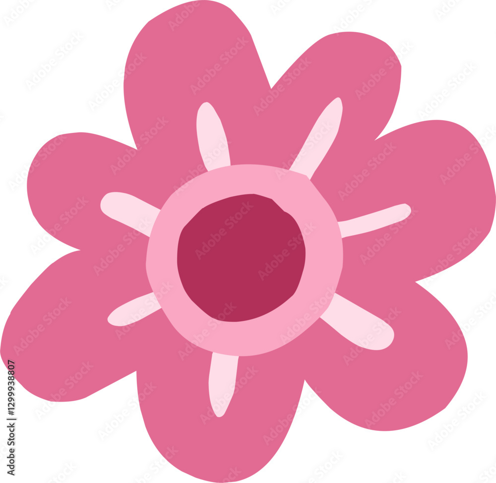 Cute hand drawn flower. Cute flower decoration suitable for children content. Cute hand drawn flower. Cute flower decoration suitable for children content.