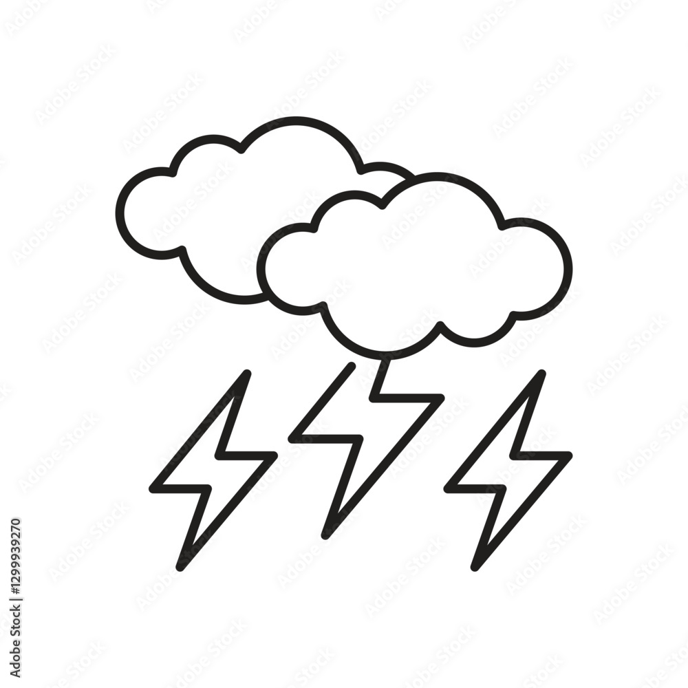 Lightning Icon vector stock illustration Lightning Icon vector stock illustration
